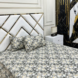 2 Pillow Cotton King Bed Sheet - Santa