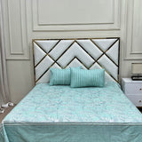 2 Pillow Cotton King Bed Sheet - New York