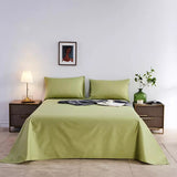 Cotton King Bed Sheet - Plain Light Green