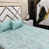 2 Pillow Cotton King Bed Sheet - New York