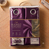 Silk Curtain -  Deep Plum Purple