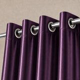Silk Curtain -  Deep Plum Purple