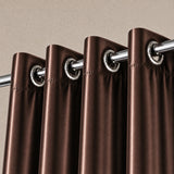 Silk Curtain Chocolate Brown