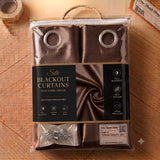 Silk Curtain Chocolate Brown