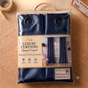 Silk Curtain - Navy Blue