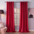 Silk Curtain - Rich Crimson Red