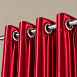 Silk Curtain - Rich Crimson Red