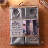 Silk Curtain - Charcoal Gray