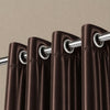 Silk Curtain - Chocolate Brown