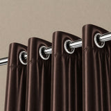 Silk Curtain - Chocolate Brown