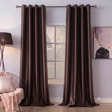 Silk Curtain - Chocolate Brown