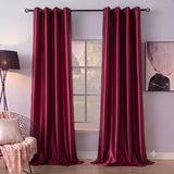 Silk Curtain Deep Burgundy