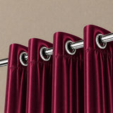 Silk Curtain Deep Burgundy