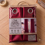 Silk Curtain Deep Burgundy