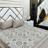 2 Pillow Cotton King Bed Sheet - Jungle