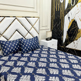 2 Pillow Cotton King Bed Sheet - London