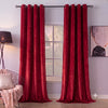 Plain Velvet Curtain Red