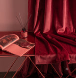 Plain Velvet Curtain Red