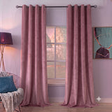 Plain Velvet Curtain Rose