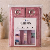 Plain Velvet Curtain Rose