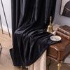 Plain Velvet Curtain Black