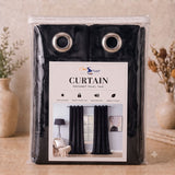 Plain Velvet Curtain Black