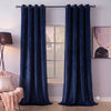 Plain Velvet Curtain Navy Blue