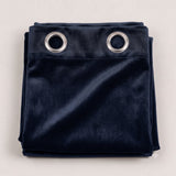 Plain Velvet Curtain Navy Blue