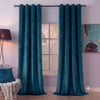 Plain Velvet Curtain Teal