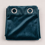 Plain Velvet Curtain Teal
