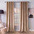 Plain Velvet Curtain Beiges