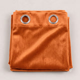 Plain Velvet Curtain Orange