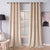 Plain Velvet Curtain Ivory