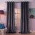 Plain Velvet Curtain Charcoal