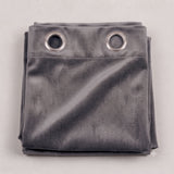 Plain Velvet Curtain Charcoal