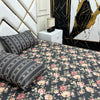 2 Pillow Cotton King Bed Sheet - Yellow Lime