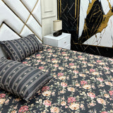 2 Pillow Cotton King Bed Sheet - Yellow Lime