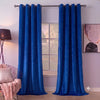 Plain Velvet Curtain Royal Blue