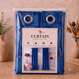 Plain Velvet Curtain Royal Blue