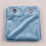 Plain Velvet Curtain Sky Blue