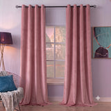 Plain Velvet Curtain Lilac Rose
