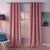 Plain Velvet Curtain Lilac Rose