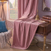 Plain Velvet Curtain Lilac Rose