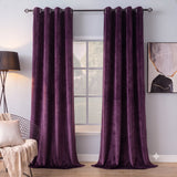 Plain Velvet Curtain Purple