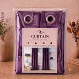 Plain Velvet Curtain Purple