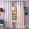 Plain Velvet Curtain White