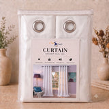 Plain Velvet Curtain White