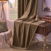 Plain Velvet Curtain Rust