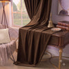 Plain Velvet Curtain Coffee