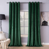 Plain Velvet Curtain Green